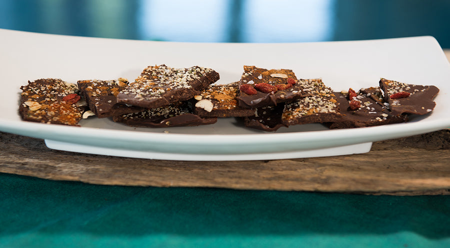 Maca Chocolate Crackle on plate