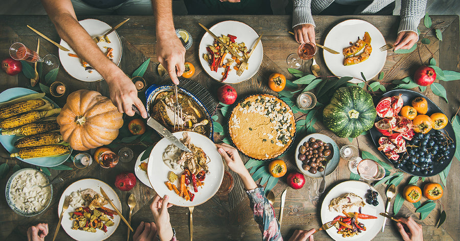 Table full of plant based meals