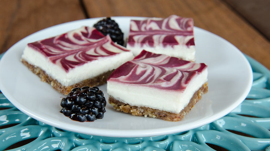 Elderberry Cheesecake on plate