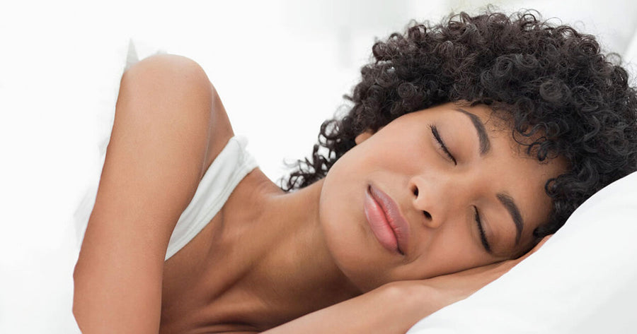 woman sleeping after taking herbs for sleep