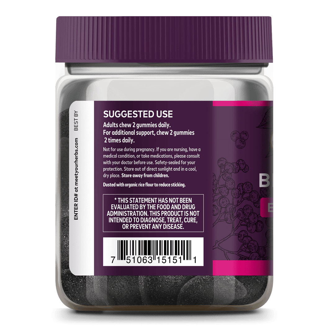 Organic Black Elderberry Gummies Immune Support Gaia Herbs®